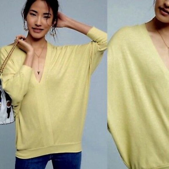 Anthropologie Sweaters - Anthropologie eri + ali Chartreuse Sweater Large